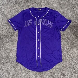 Purple Los Angeles Button-Up Jersey